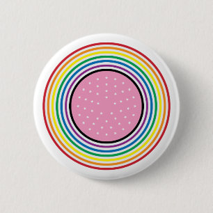 Rainbow Pride Circular Button - American Flag Insu