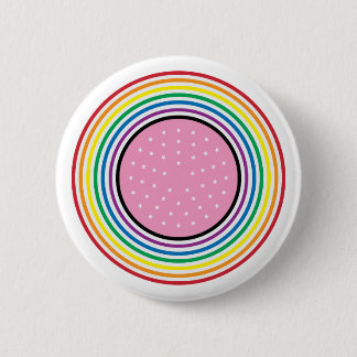 Rainbow Pride Circular Button - American Flag Insu