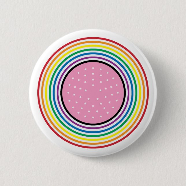 Rainbow Pride Circular Button - American Flag Insu (Vorderseite)