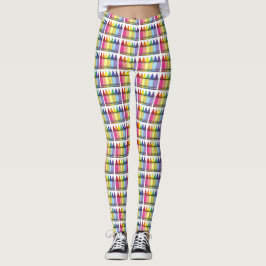 Rainbow Pride Crayons Art Artist Print Leggings