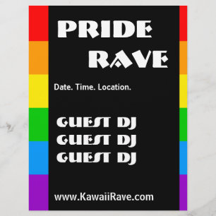 Rainbow Pride Custom Rave Flyer