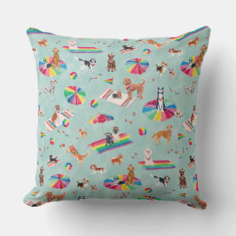 RAINBOW PRIDE DOG BEACH KISSEN