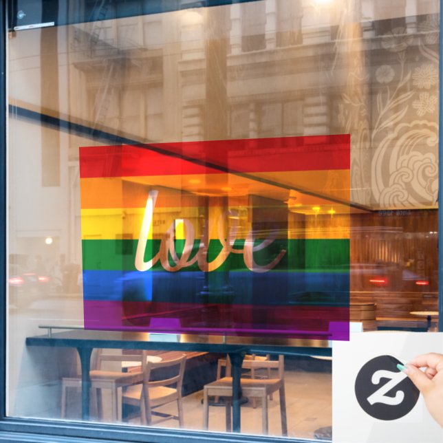 Rainbow Pride Fensteraufkleber (Café-Fenster)
