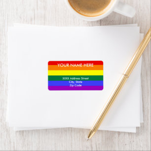 Rainbow-Pride-Flag Adressaufkleber