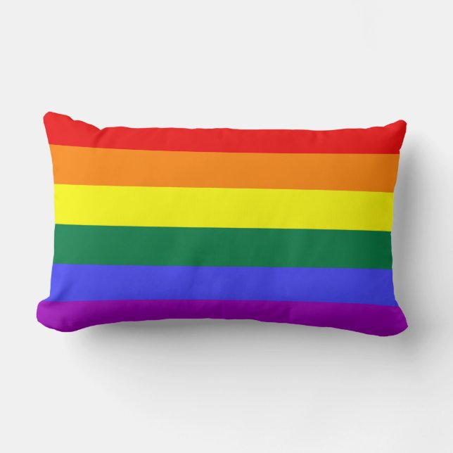 Rainbow Pride Flag American MoJo Pillow Lendenkissen (Vorderseite)