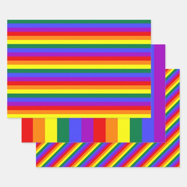 Rainbow-Pride-Flag Geschenkpapier Set (Set)