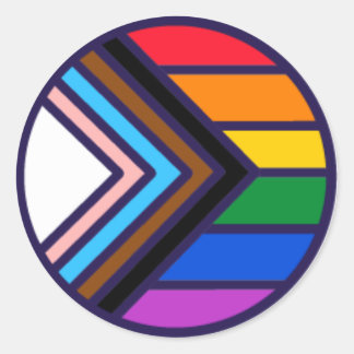 Rainbow Pride Flag LGBTQ+ Runder Aufkleber