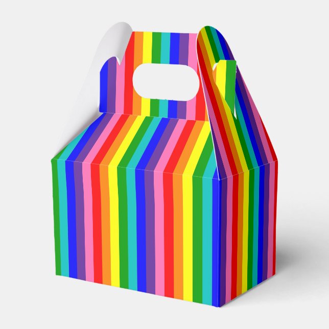 Rainbow-Pride-Flag mit vertikalem Acht-Streifen Geschenkschachtel (Vorderseite)