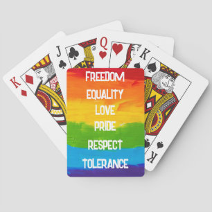 Rainbow Pride Flag Poker Cards - farbenfrohe LGBT Spielkarten