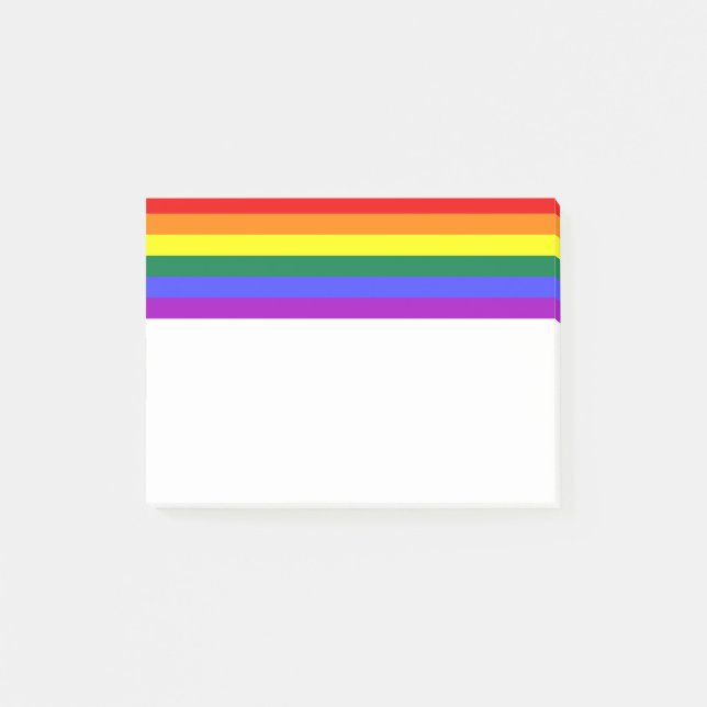 Rainbow-Pride-Flag Post-it Klebezettel (Vorderseite)
