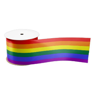 Rainbow-Pride-Flag Satinband
