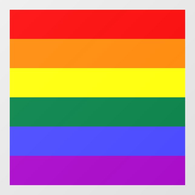 Rainbow-Pride-Flagge Fensteraufkleber (Blatt)