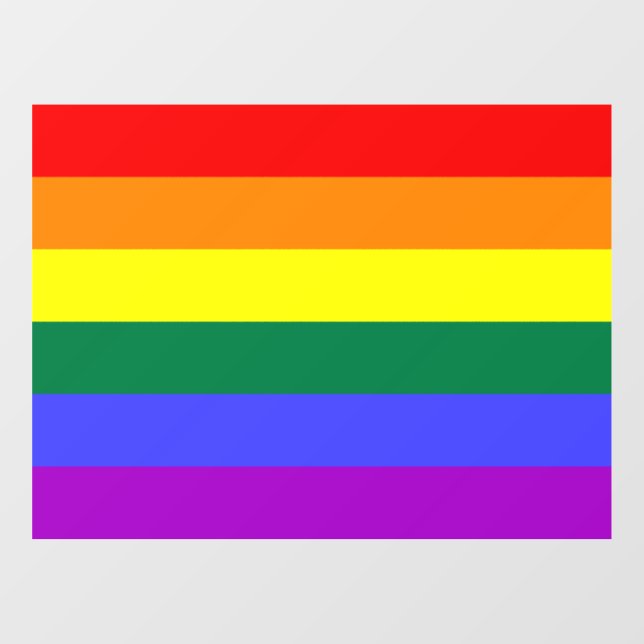 Rainbow-Pride-Flagge Fensteraufkleber (Blatt)
