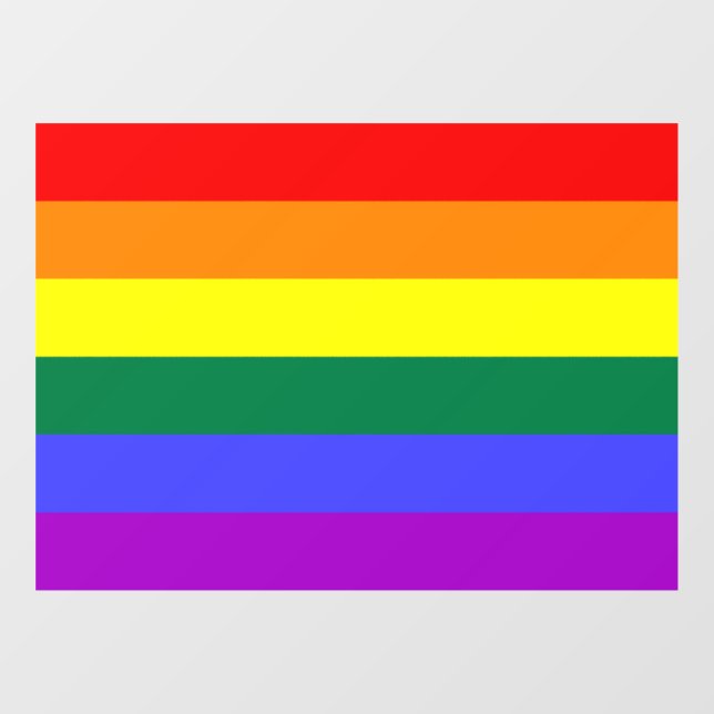 Rainbow-Pride-Flagge Fensteraufkleber (Blatt)
