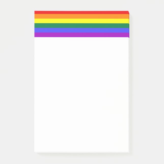 Rainbow-Pride-Flagge Post-it Klebezettel (Vorderseite)