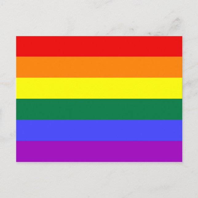 Rainbow-Pride-Flagge Postkarte (Vorderseite)