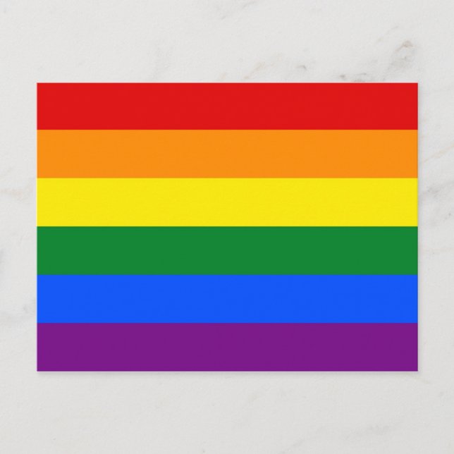 Rainbow-Pride-Flagge Postkarte (Vorderseite)