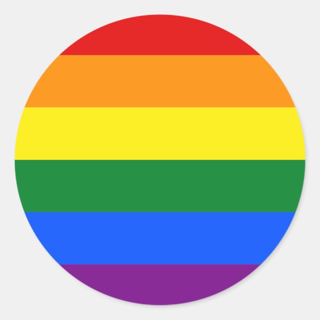 Rainbow-Pride-Flagge Runder Aufkleber (Vorderseite)