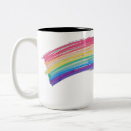 Rainbow-Pride-Flagge Zweifarbige Tasse