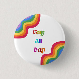 Rainbow Pride Gay ganztägig Button Button