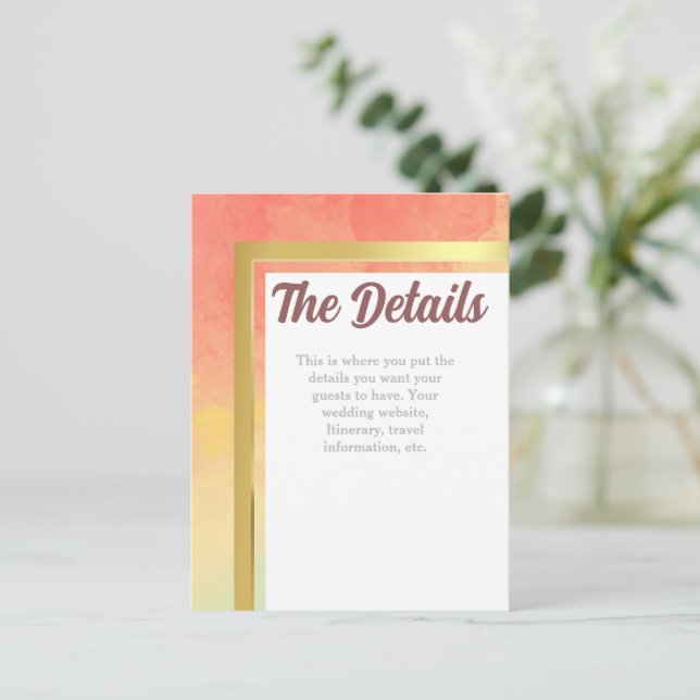 Rainbow Pride Gold Frame Wedding Postkarte (Stehend Vorderseite)