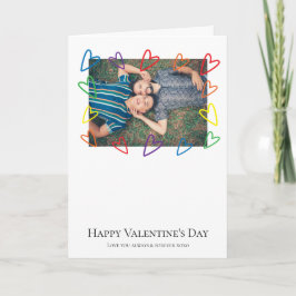 Rainbow Pride Heart Frame Foto LGBT Gay Valentine Feiertagskarte