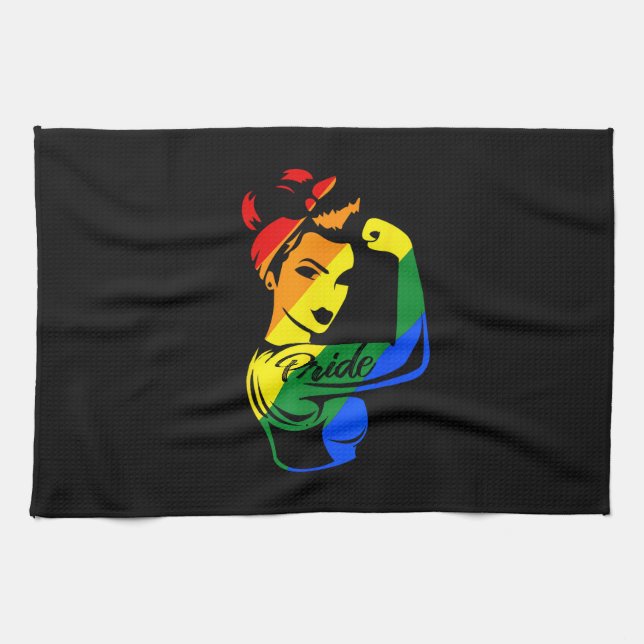 Rainbow Pride LGBT T - Shirt Geschirrtuch (Horizontal)
