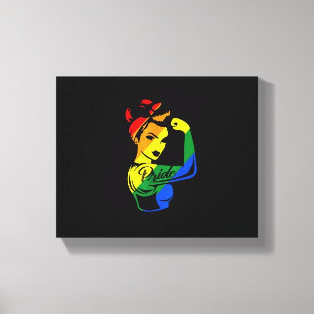 Rainbow Pride LGBT T - Shirt Leinwanddruck (Vorderseite)