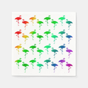 Rainbow Pride LGBTQ Flamingos Muster Serviette