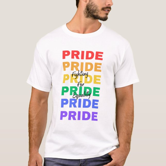 Rainbow Pride LGBTQ-Kampf für Gleichheit und T - S T-Shirt (Vorderseite)