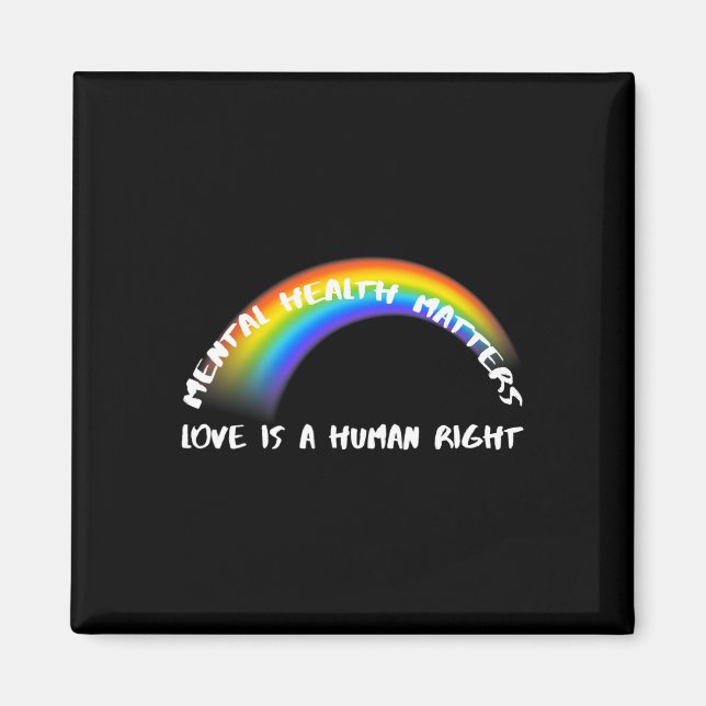 Rainbow Pride LGBTQ - Liebe ist ein Menschenrecht Magnet (Vorne)