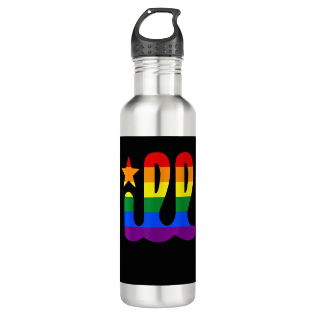 Rainbow Pride Liebe Philadelphia Philly Gay Pri Edelstahlflasche (Vorderseite)