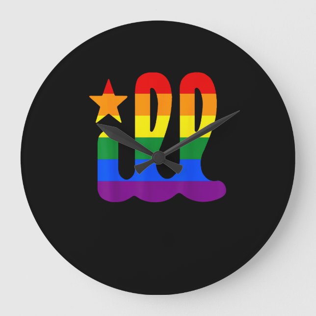 Rainbow Pride Liebe Philadelphia Philly Gay Pri Große Wanduhr (Vorderseite)