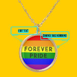 Rainbow Pride Liebe Vergoldete Kette<br><div class="desc">Diese schöne Neglace ist mit einem Bild der LGBTQIA  Regenbogenflagge geschmückt und erlaubt es Ihnen,  Ihre eigene persönliche Nachricht zu platzieren,  um Sie an Ihren Pride zu erinnern. Ideal für eine Pride Parade oder andere Feiern!</div>