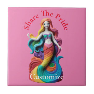 Rainbow Pride Mermaid Thunder_Cove Fliese
