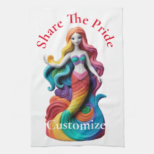 Rainbow Pride Mermaid Thunder_Cove Geschirrtuch