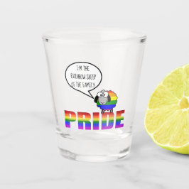 Rainbow Pride Sheep Shoot Glass Schnapsglas