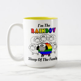 Rainbow Pride Sheep Zweifarbige Tasse