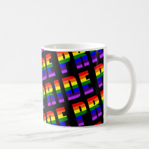 Rainbow Pride Text Art auf benutzerdefinierter sch Tasse