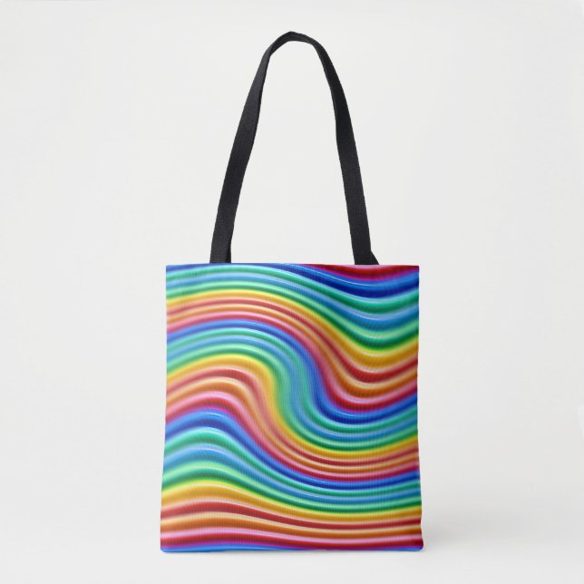 Rainbow Pride Tote Bag. (Vorderseite)