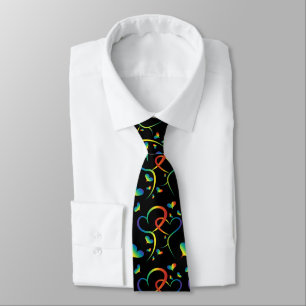 Rainbow Pride Valentine Neck Tie Krawatte