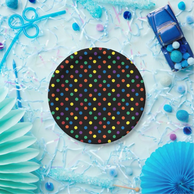 Rainbow Pride Valentine Paper Plate Pappteller (Party)