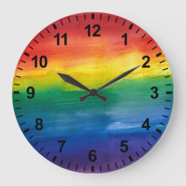 Rainbow Pride Wall Clock Große Wanduhr