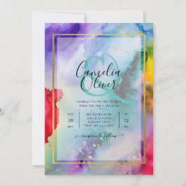 RAINBOW PRIDE WEDING INVITATION Tinte LeahG Einladung