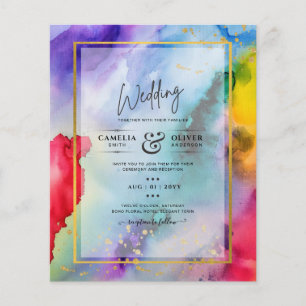 RAINBOW PRIDE WEDING INVITATION Tinte LeahG Flyer