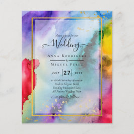 RAINBOW PRIDE WEDING INVITATION Tinte LeahG Flyer