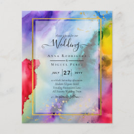 RAINBOW PRIDE WEDING INVITATION Tinte LeahG Flyer
