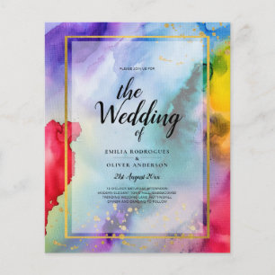 RAINBOW PRIDE WEDING INVITATION Tinte LeahG Flyer