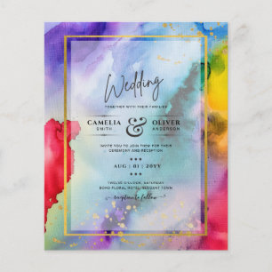 RAINBOW PRIDE WEDING INVITATION Tinte LeahG Flyer