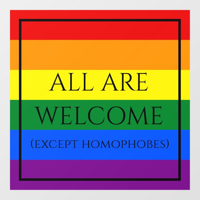 Rainbow Pride Window Fensteraufkleber (Blatt)